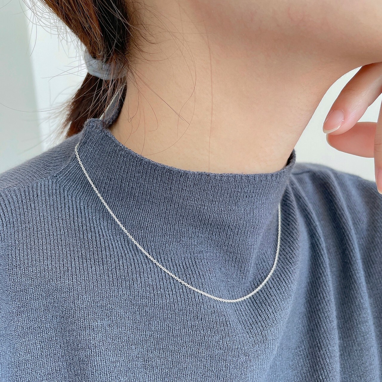 │簡約│高質感 極細十字鍊 • 鎖骨素鍊 • 純銀項鍊 • 可碰水 S925