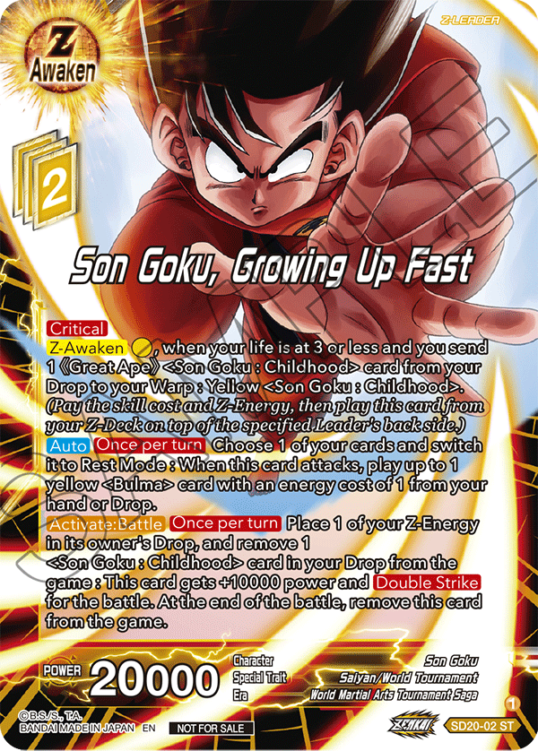 SD2002 Son Goku, Growing Up Fast