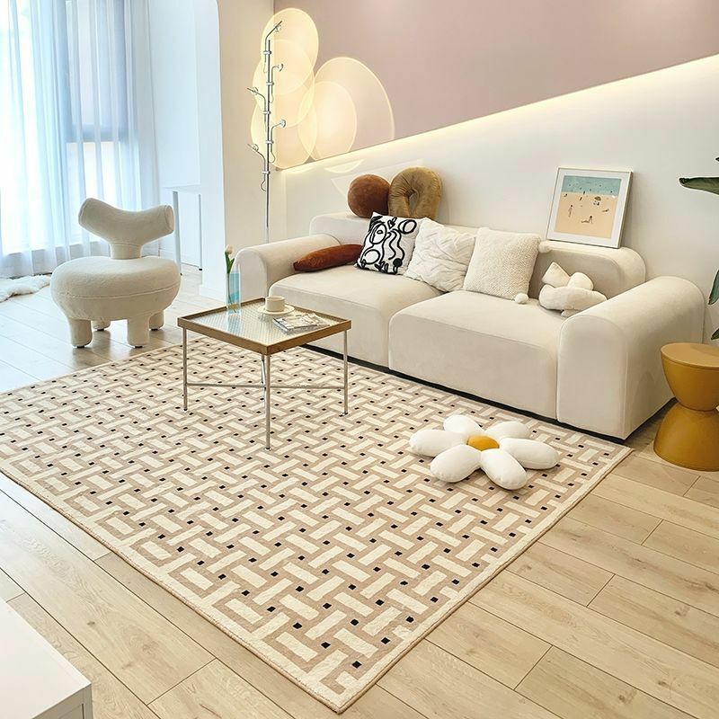 《1430》美式復古格子地毯((仿羊絨))