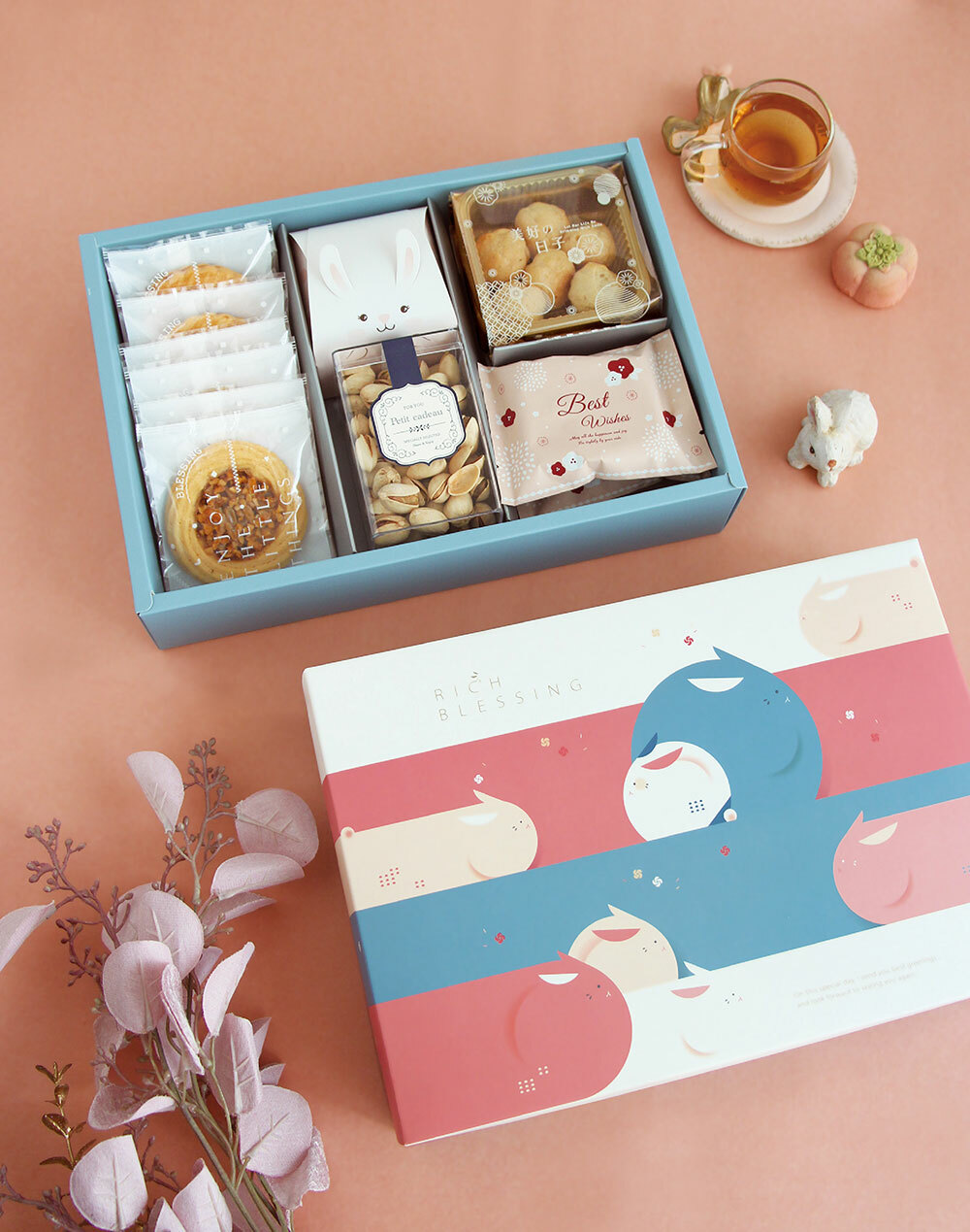 點心禮盒 春節-RUN兔 10入/包 28.6*19.6*6cm【3A01-518001】