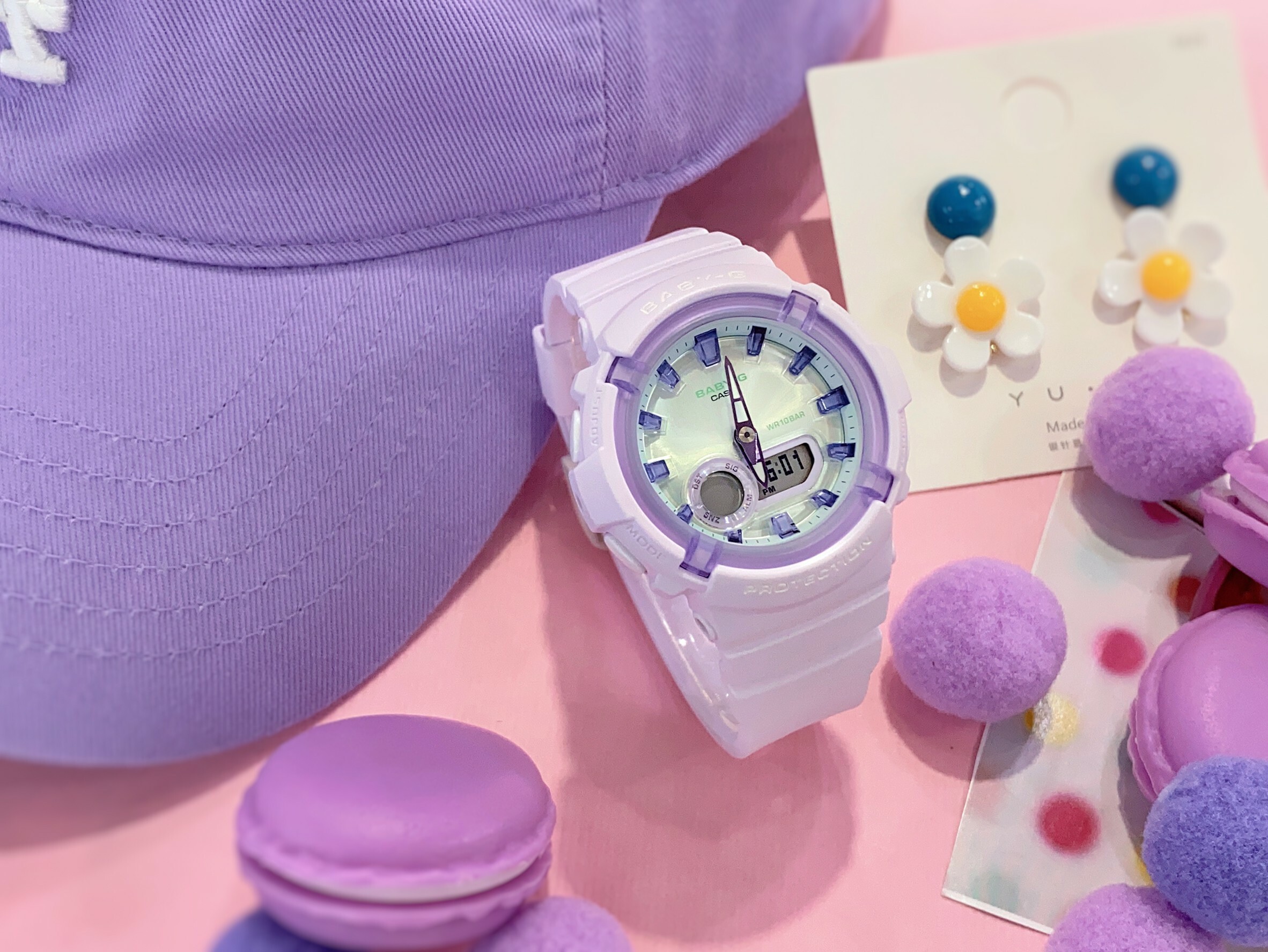 【Baby-G】甜美糖果色調雙顯腕錶 BGA-280SW-6A 43.4mm 現代鐘錶