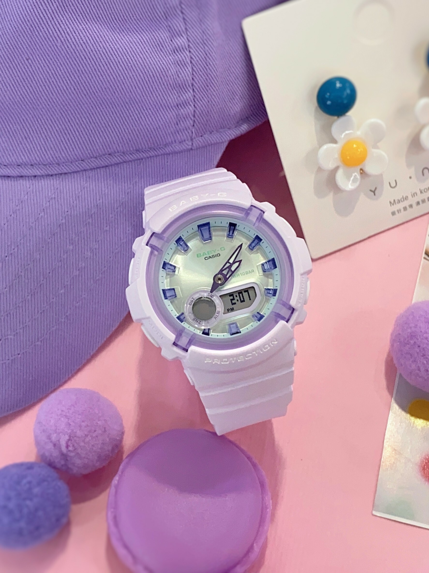 【Baby-G】甜美糖果色調雙顯腕錶 BGA-280SW-6A 43.4mm 現代鐘錶