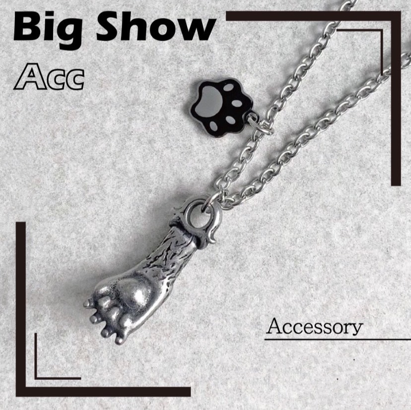 貓掌 / 小肉球 / 貓抓 / 造型 / 做舊 / 飾品 / 鈦鋼 / 項鍊