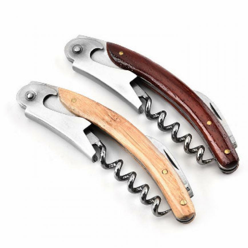 JFW logo Wooden Corkscrew with case