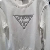 [S] GUESS UNI APPLIQUE BRUSHED SWEATSHIRT,IVORY, MM4K9464-IVY [FINAL SALE] (SGU238)
