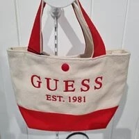 [S] GUESS SMALL LOGO EMBROIDERY TOTE CROSSBODY,RED, AM4A2A19-RED (SGU240)