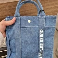 [S] GUESS DENIM MINI TOTE BAG,MIDNIGHT BLUE, AM3A2O07-MBL (SGU246)