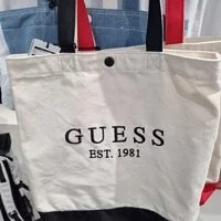 [S] GUESS LARGE LOGO EMBROIDERY TOTE SHOULDER,BLACK, AM4A4A23-BLK (SGU247)