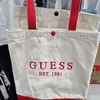 [S] GUESS LARGE LOGO EMBROIDERY TOTE SHOULDER,RED, AM4A4A24-RED (SGU248)