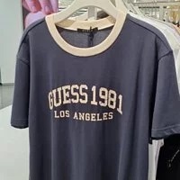 [S] GUESS LOS ANGELES 1981 ROUND NECK T-SHIRT,DARK NAVY , NM2K0371-DNV (SGU251)