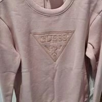 [S] GUESS UNI APPLIQUE BRUSHED SWEATSHIRT,LIGHT PINK, MM4K9464-LPI (SGU259)