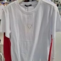 [S] GUESS UNISEX IRON MAN TRIANGLE SHORT SLEEVE TEE,WHITE, NM2K9365-WHT [FINAL SALE] (SGU262)