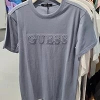 [S] GUESS UNI MODIFIED GUESS EMBO SHORT SLEEVE TEE,MEDIUM BLUE, NM2K0350-MBL [FINAL SALE] (SGU263)
