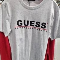 [S] GUESS PRINT SHORT SLEEVE T-SHIRT,LIGHT GRAY, NM2K9352-LGY [FINAL SALE] (SGU264)