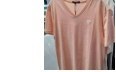 [S] GUESS UNISEX MINI TRIANGLE WAPEN V NECK SHORT SLEEVE TEE,LIGHT PINK, NM2K0363-LPI (SGU273)