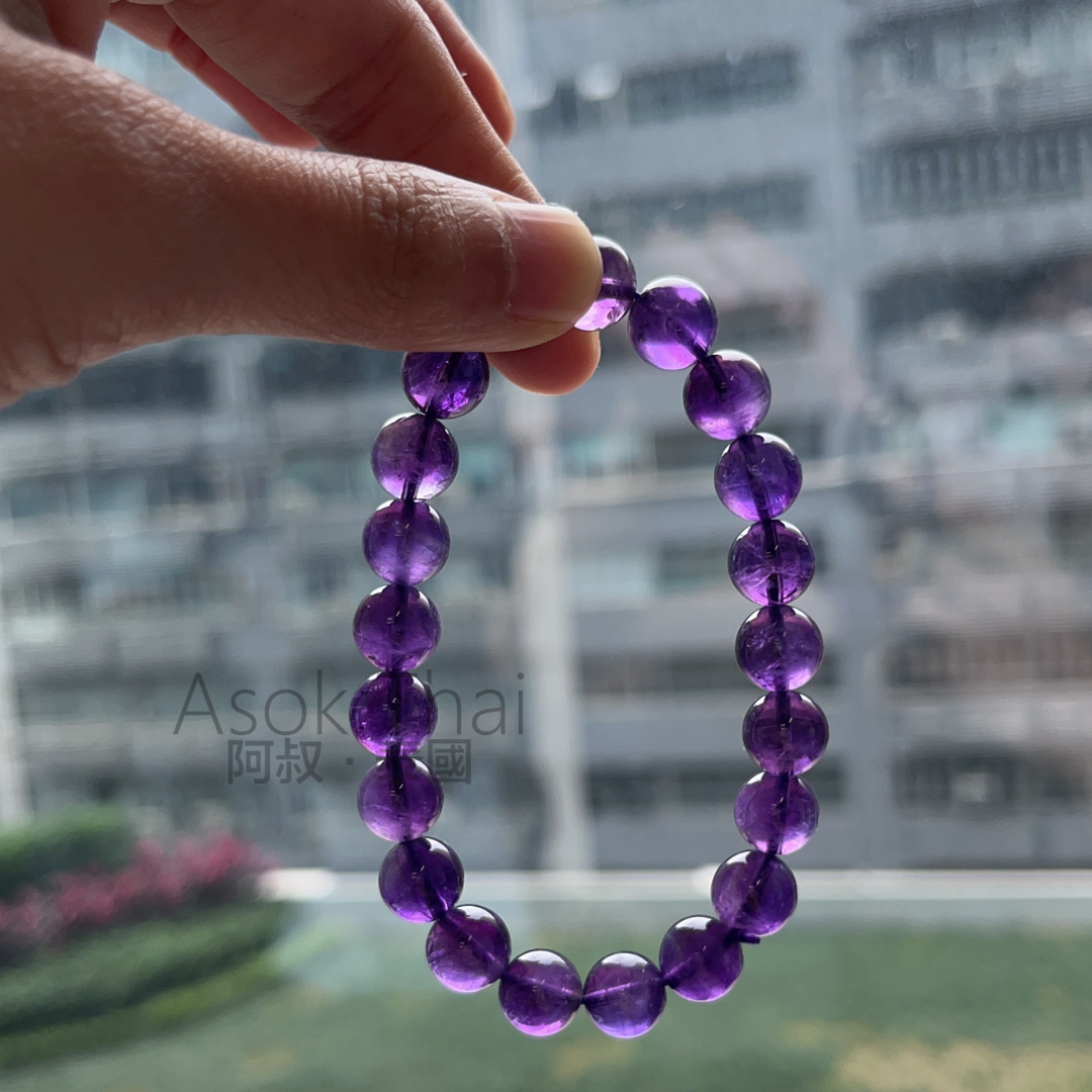 RPO 預訂 巴西天然紫水晶手鍊 9mm