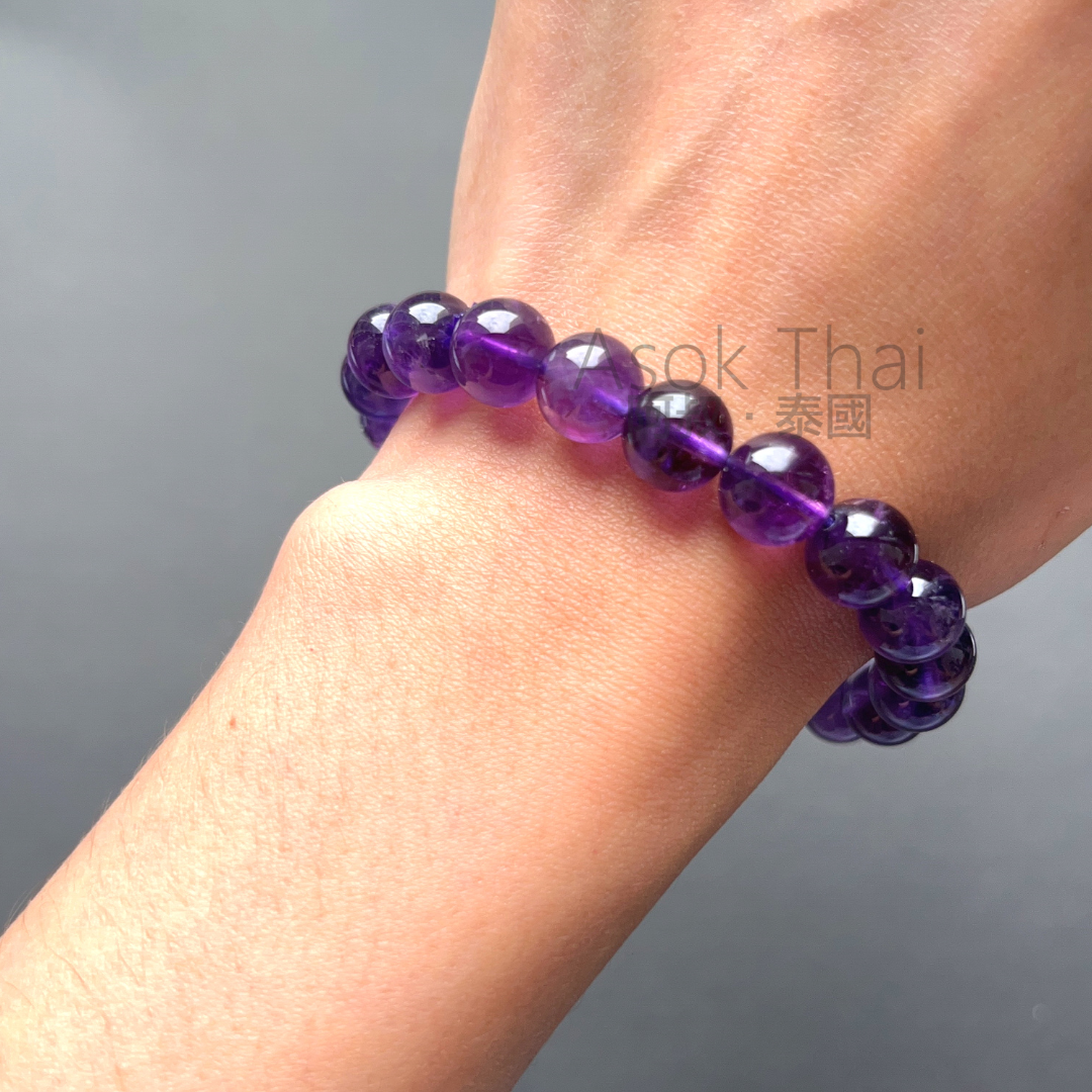 RPO 預訂 巴西天然紫水晶手鍊 9mm