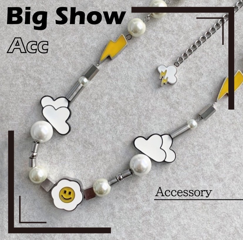 天氣預報/雲/閃電/笑臉/珍珠/項鍊/手鍊/鈦鋼/free size