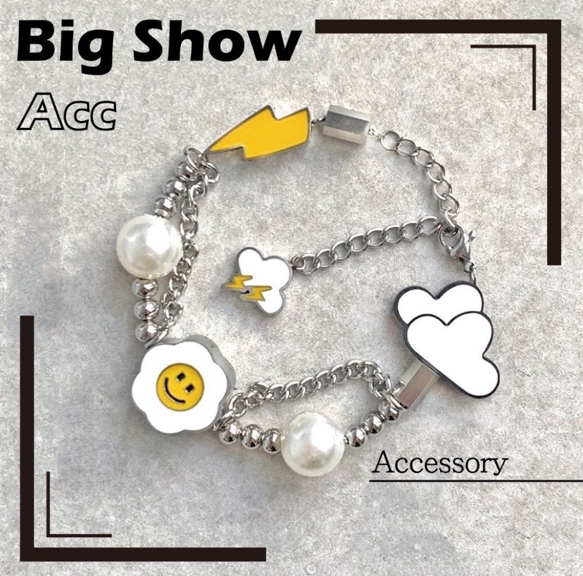 天氣預報/雲/閃電/笑臉/珍珠/項鍊/手鍊/鈦鋼/free size