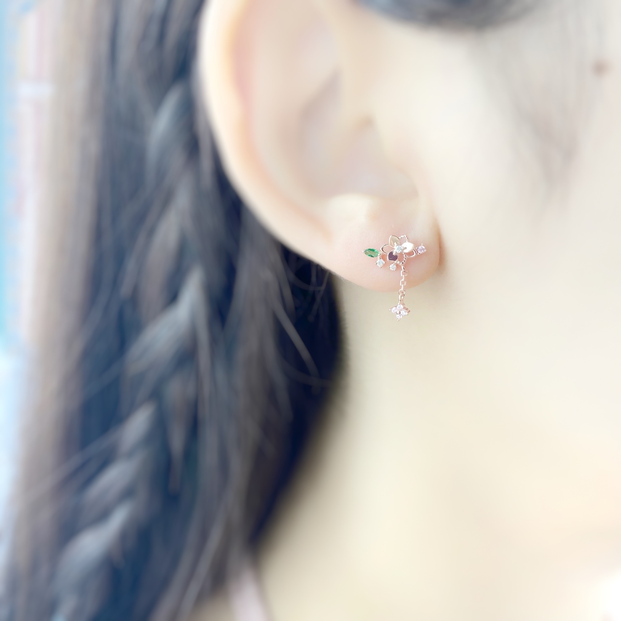 | 925 Silver・Rose Gold | Warm Flowers Earrings | EA0610 |