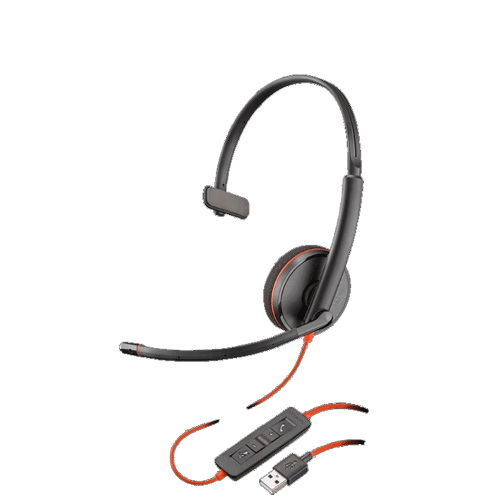 Plantronics Blackwire C3210 Corded, Monaural, USB(Type-A), UC Office Headset (Part No.: 209744-101)