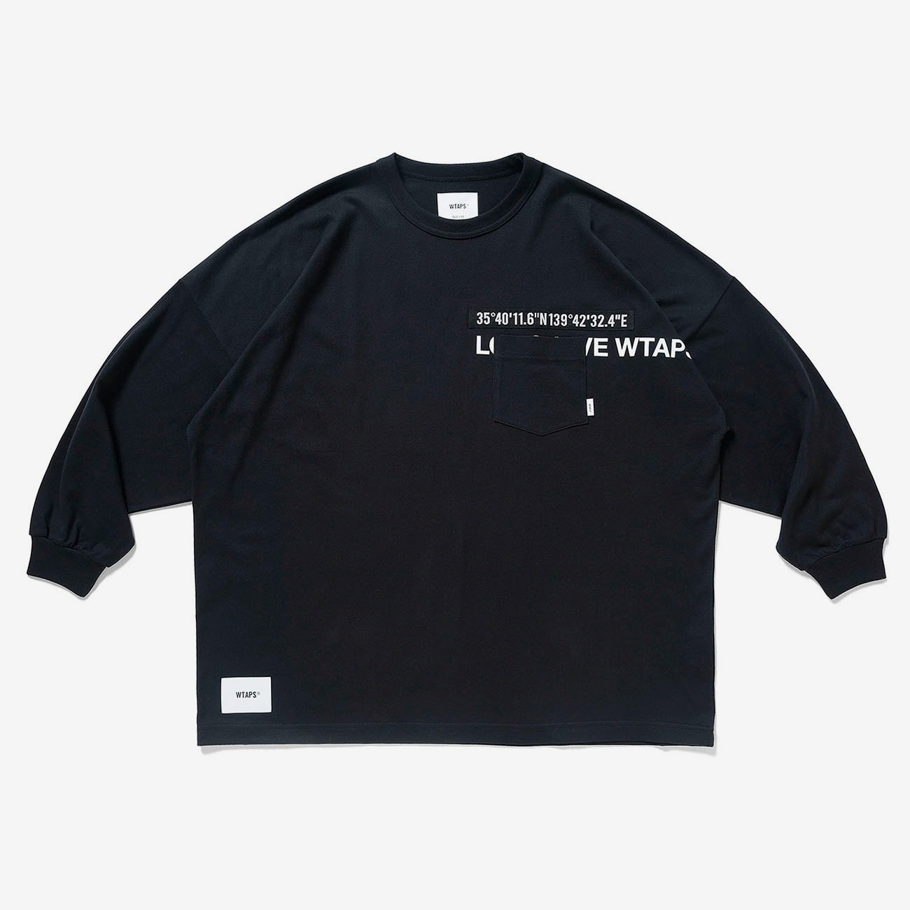 WTAPS FW22 WTUBE / LS / COTTON BLACK