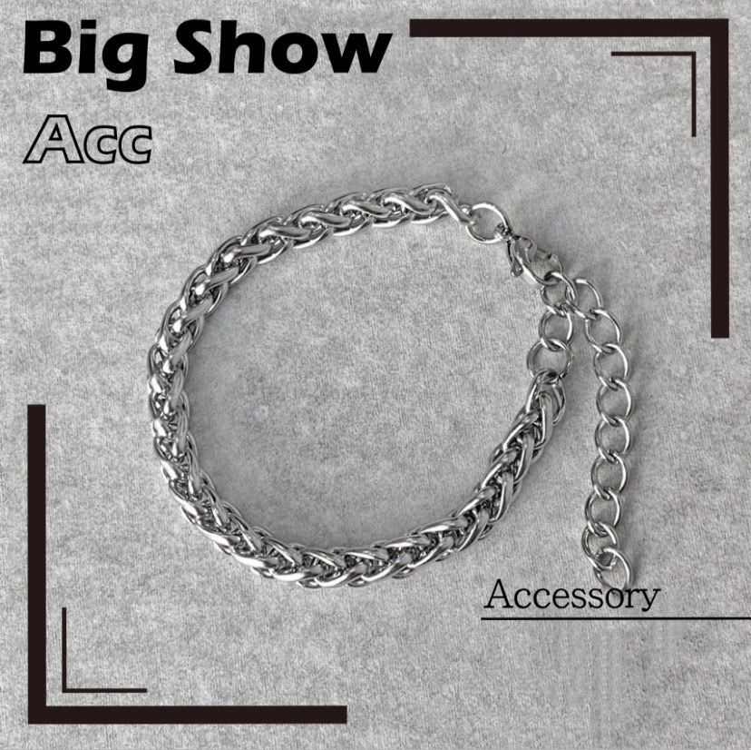 粗款手鍊/簡約/百搭/鈦鋼/古銀 現貨