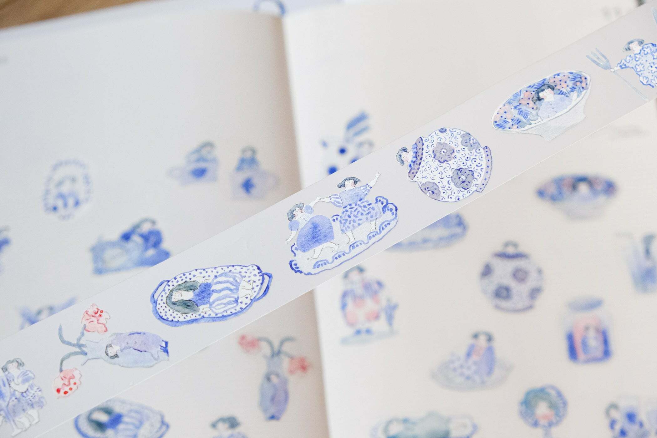 青花 3cm PET膠帶｜dodolulu