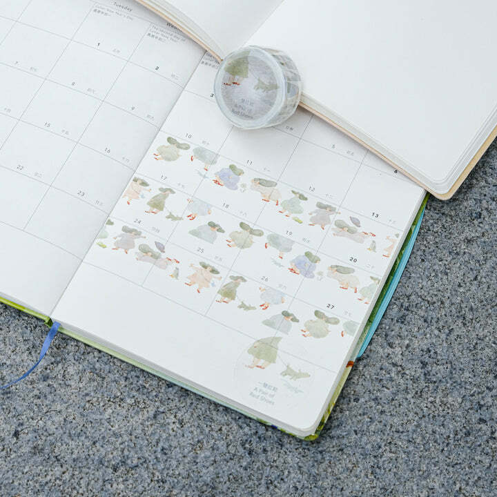 一雙紅鞋 2cm 和紙膠帶｜dodolulu