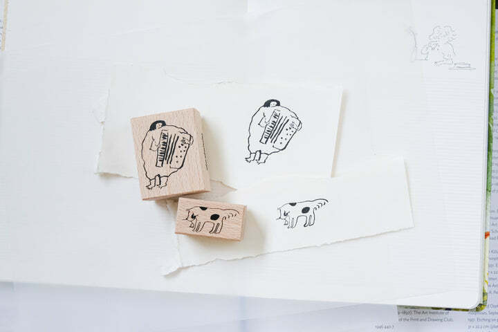 手風琴與小狗 印章2入組合｜dodolulu