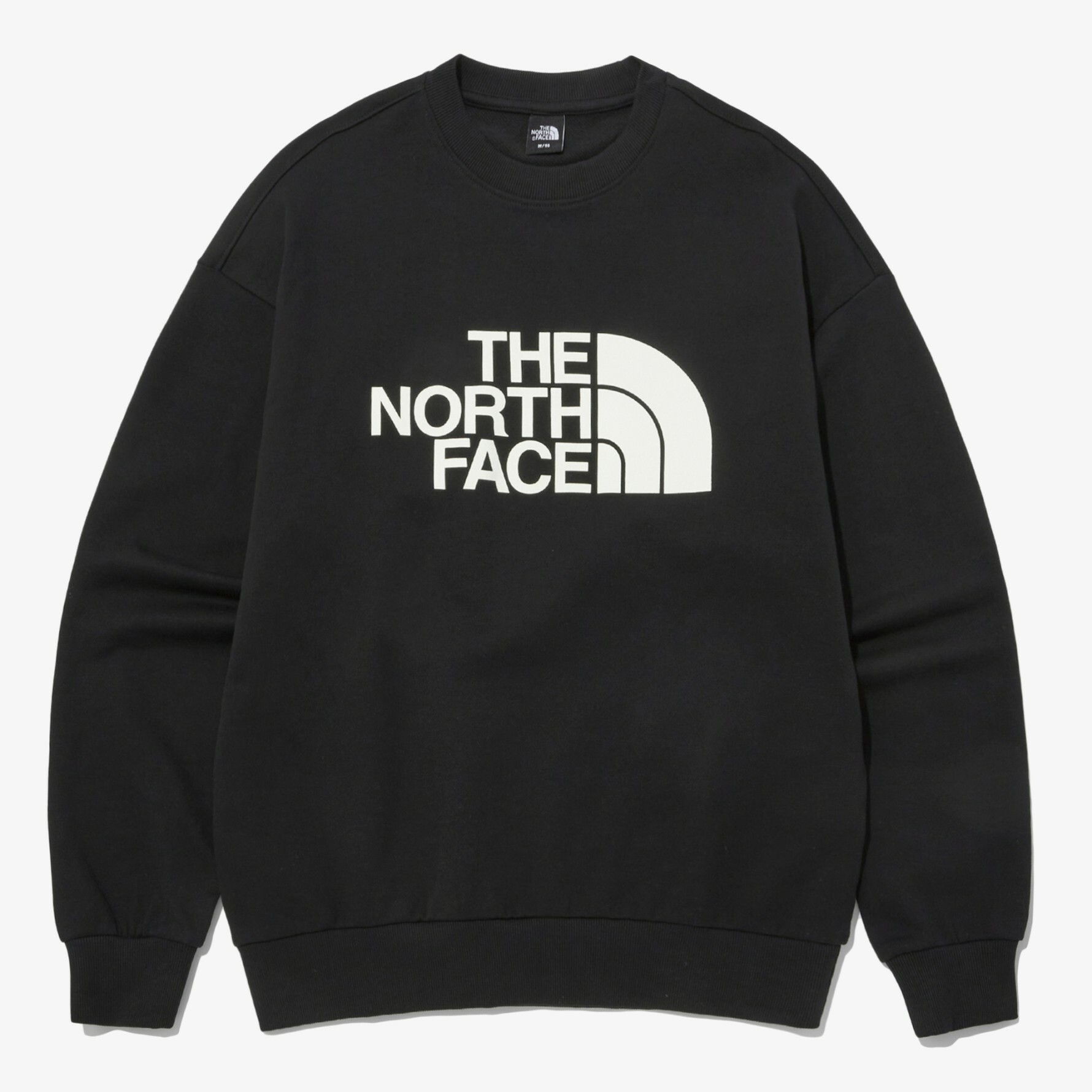 THE NORTH FACE 棉質 大LOGO RELAXED 大學T 衛衣 黑 NM5MP41A
