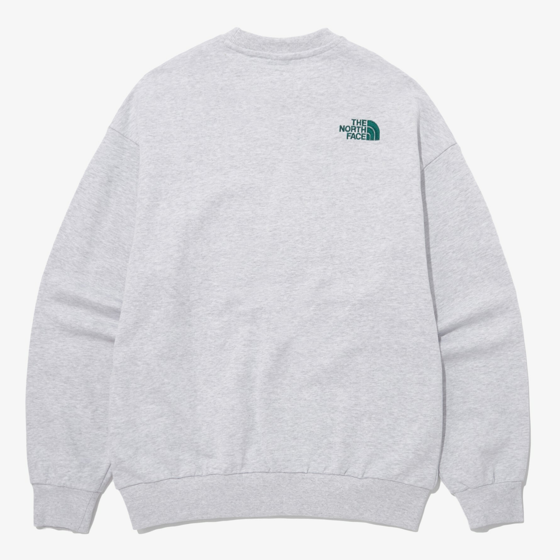 THE NORTH FACE 棉質 大LOGO RELAXED 大學T 衛衣 灰 NM5MP41B