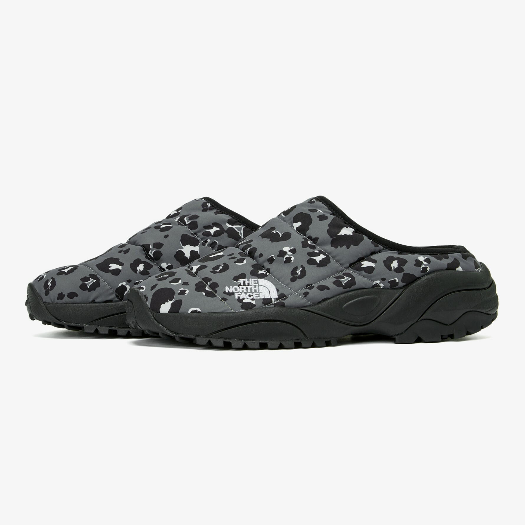THE NORTH FACE 白標 WINTER MULE 保暖 懶人鞋 拖鞋 灰豹紋 NS93N63L