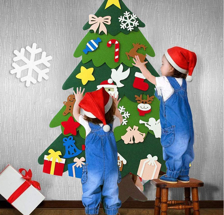 xmas diy 墙上圣诞树 （款式随机 送3米led灯）