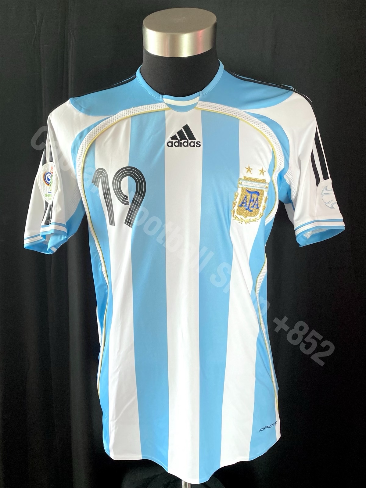 (Player Issue) Argentina 2006 FIFA World Cup Home Player Issue Shirt #19 MESSI