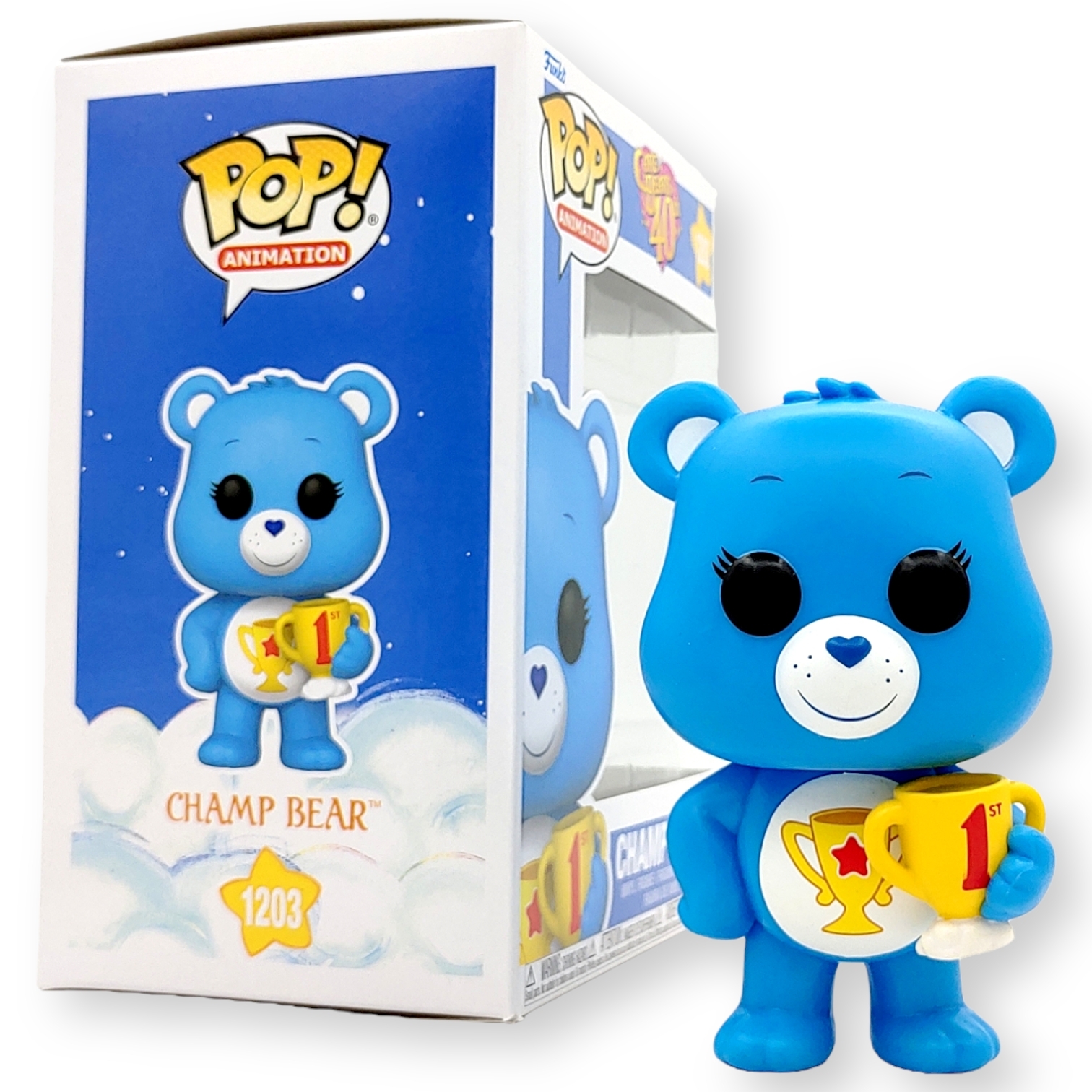 FUNKO POP <Care Bears 40th>Champ Bear(冠軍藍色)-No.1203