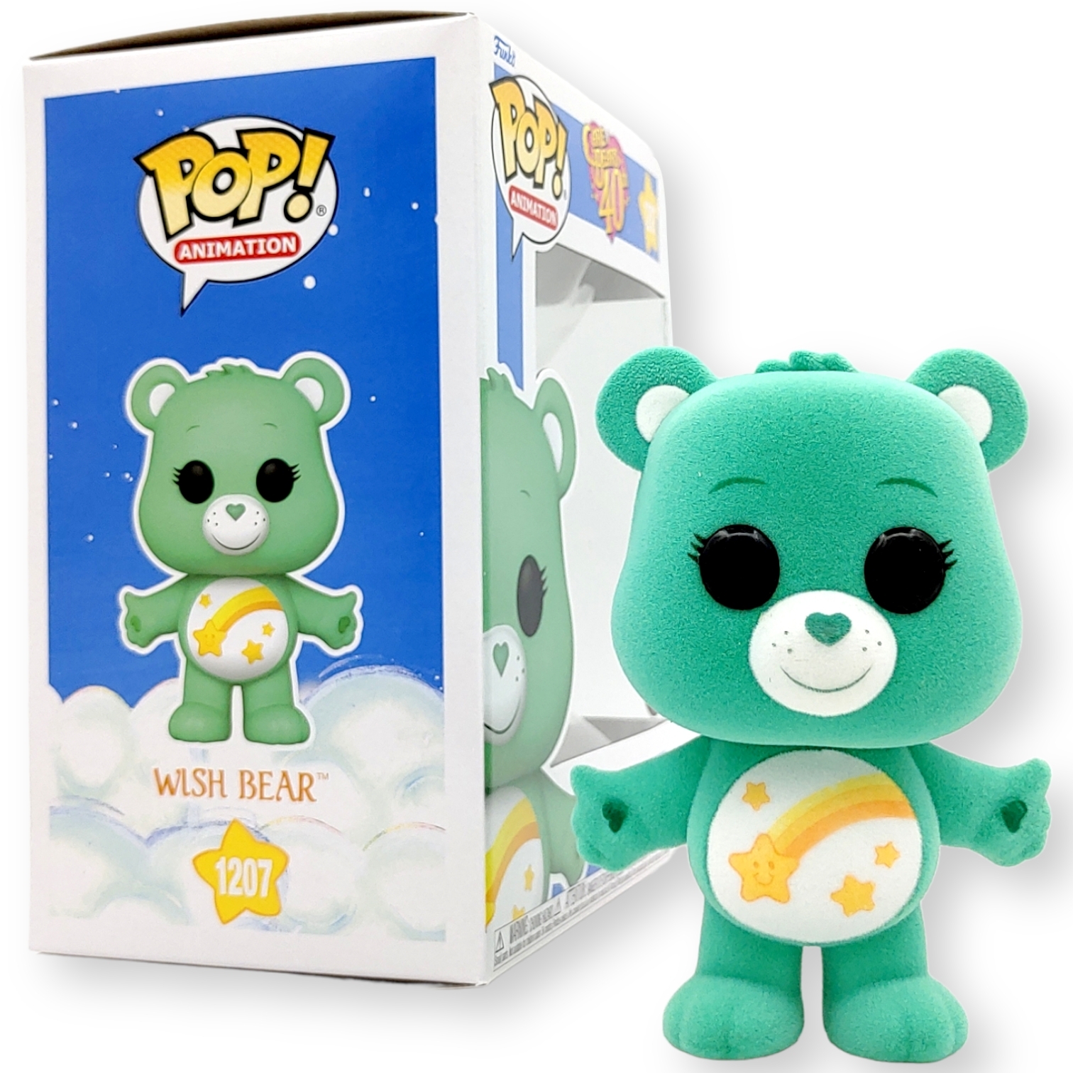 FUNKO POP <Care Bears 40th>Wish Bear(綠色)(CHASE毛版)-No.1207