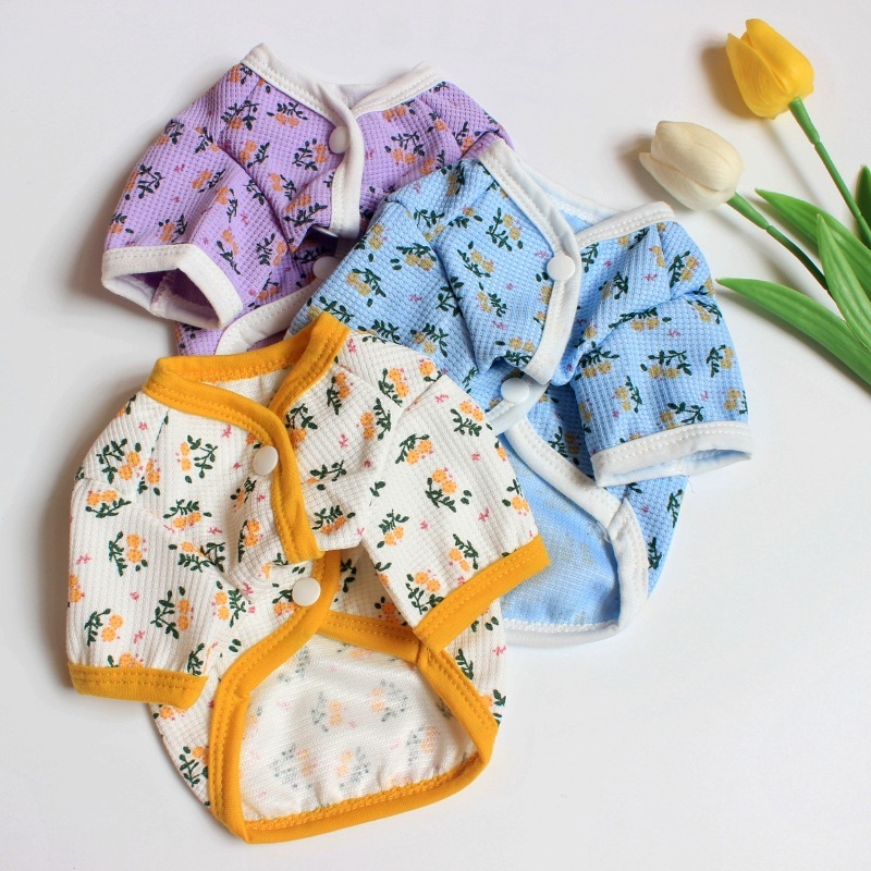 宠物衣服 小碎花开衫