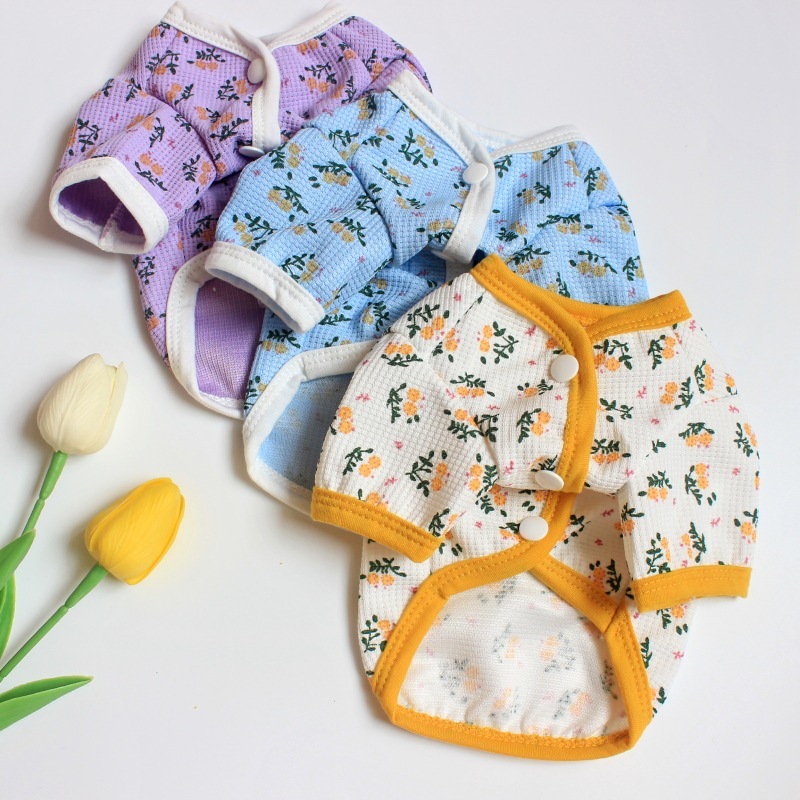 宠物衣服 小碎花开衫