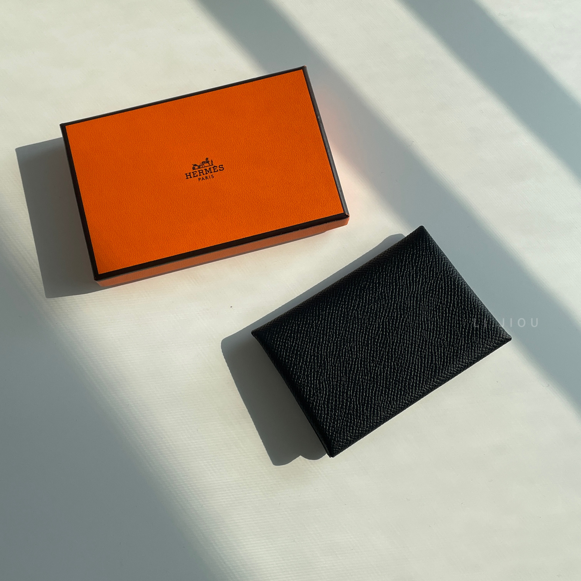 Hermes Calvi Duo 黑色 愛馬仕卡包