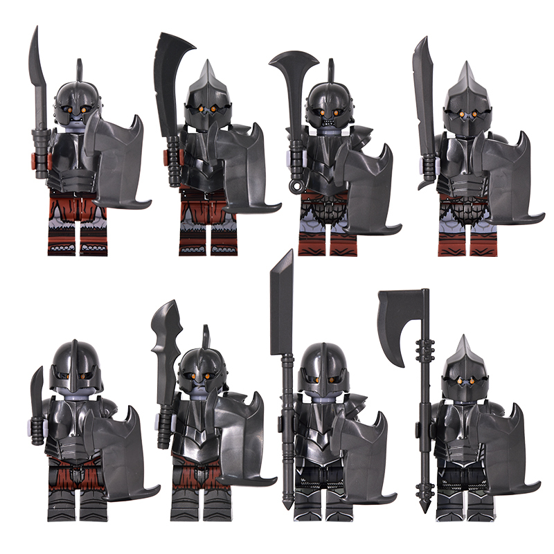 8PCS/Lot Lord of the Rings Orc Warriors Mordor KT1056