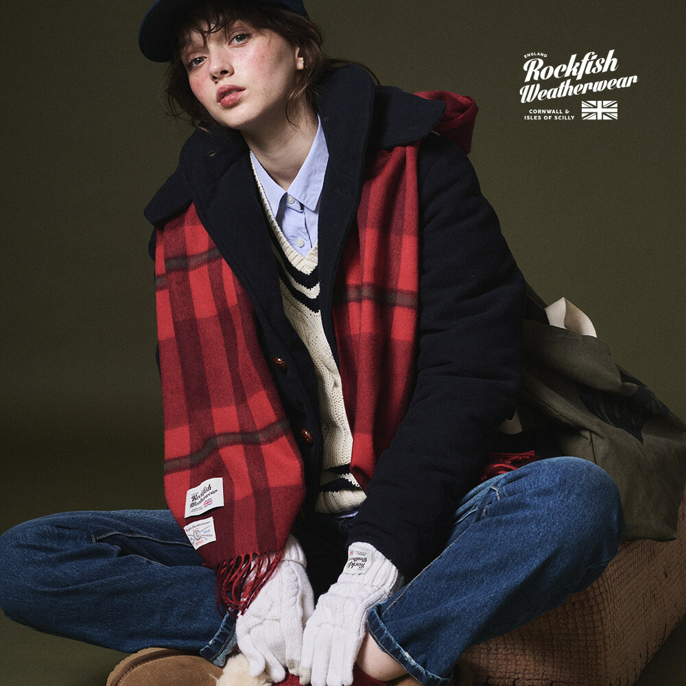 Rockfish Weatherwear British Wool Muffler Check