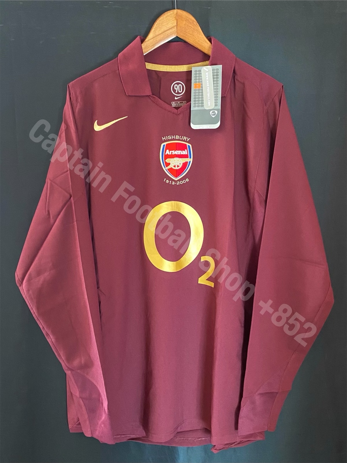 (BNWT) Arsenal 2005-2006 Nike Highbury L/S Home Shirt