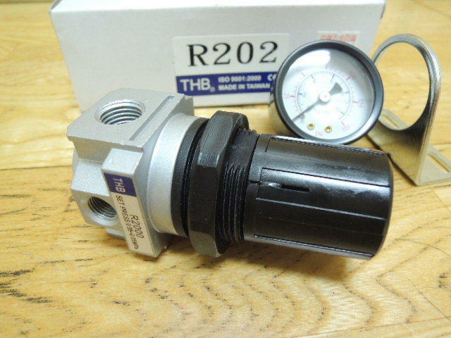 ＊中崙五金【附發票】THB迷你調壓機 R202 調壓閥 調壓器 壓力控制器 1/4 附壓力錶 R202