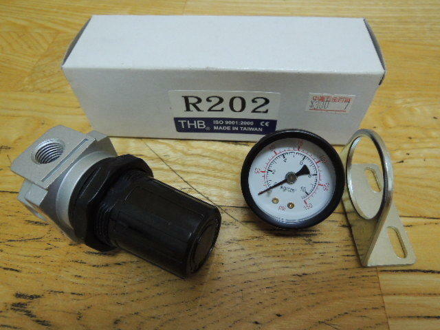 ＊中崙五金【附發票】THB迷你調壓機 R202 調壓閥 調壓器 壓力控制器 1/4 附壓力錶 R202