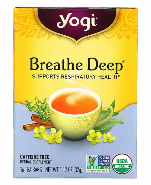 Yogi 呼吸支援有機草本茶 (最佳食用日期為2026 年7月 25 日)