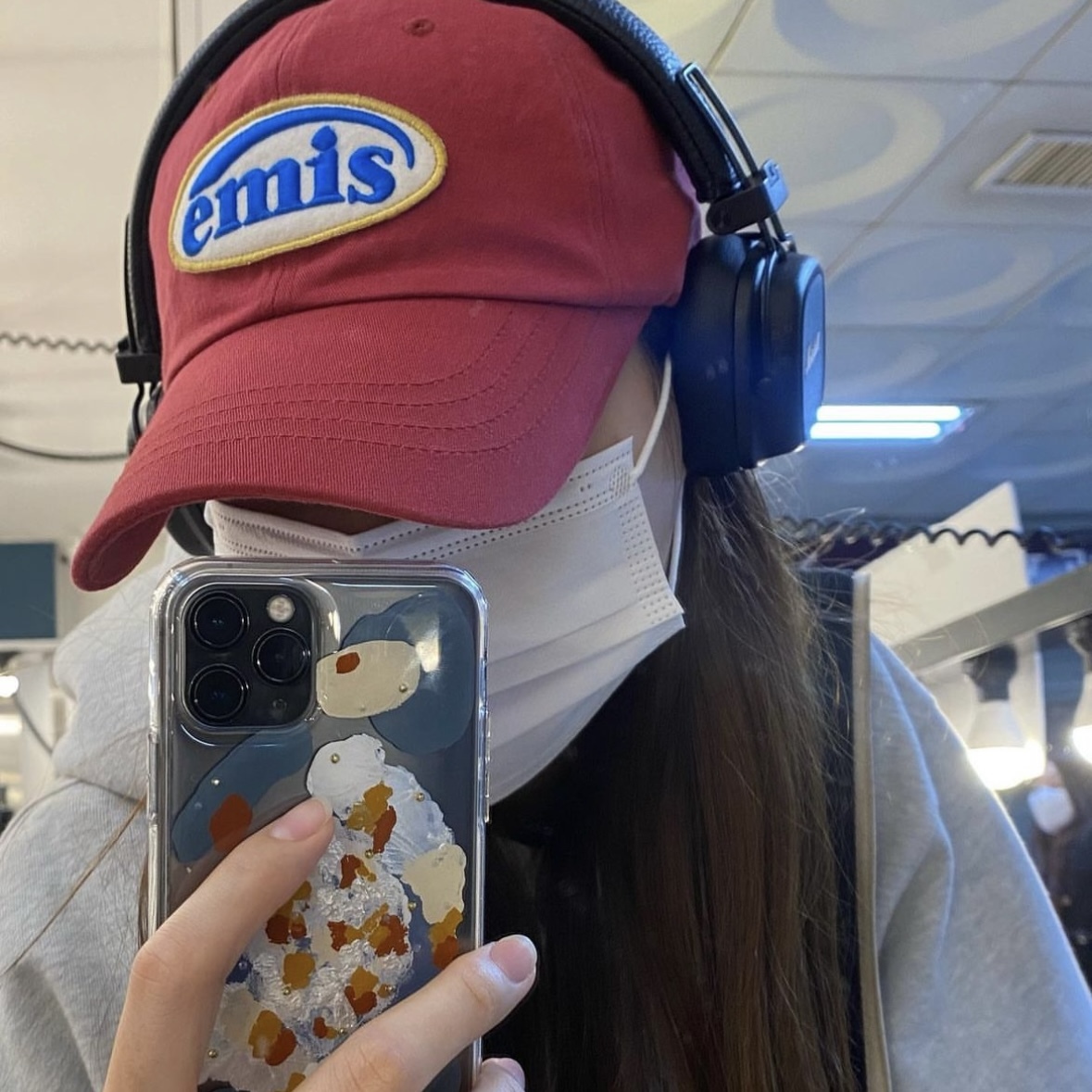 <韓國代購> EMIS VINTAGE EMBORIDERY CAP