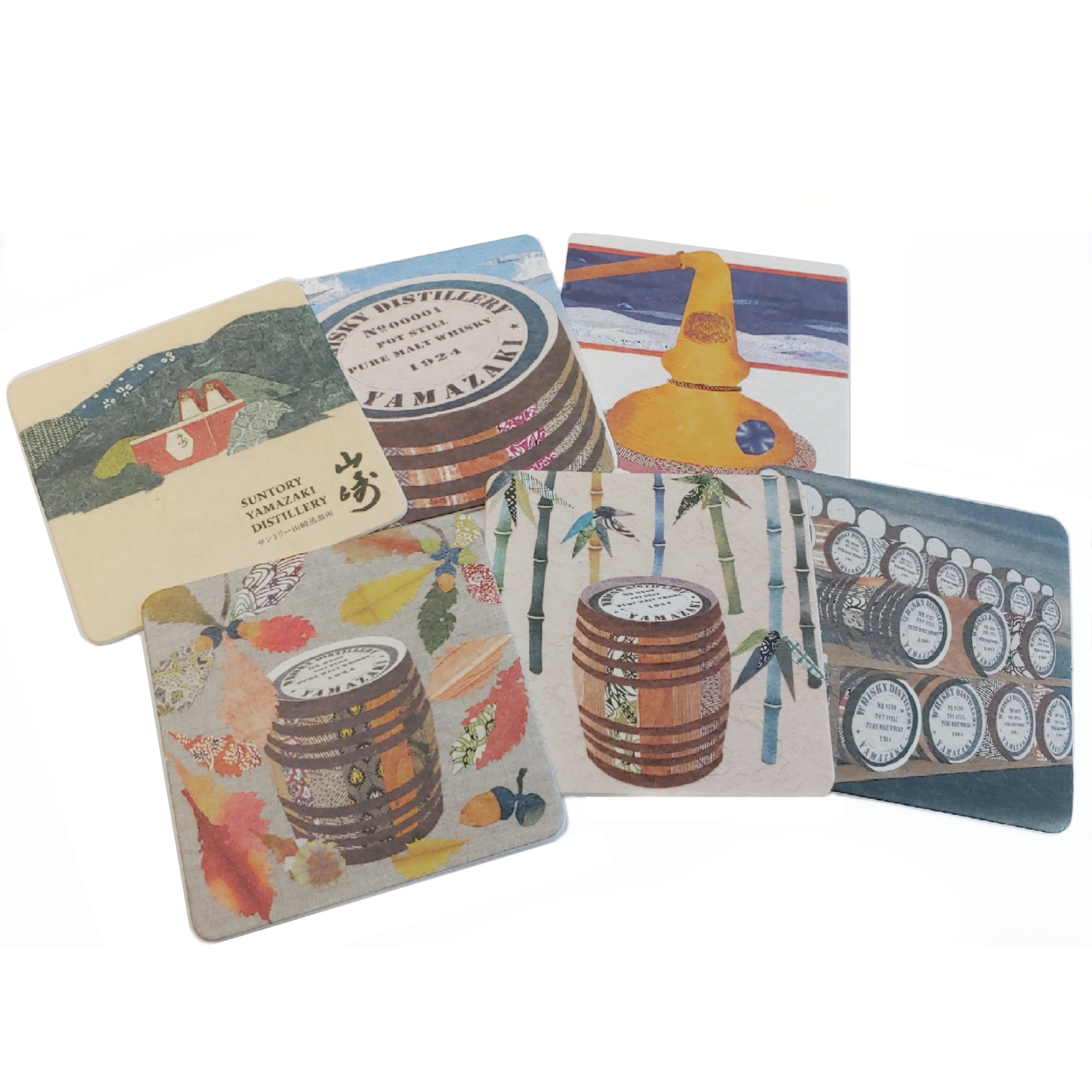 日本 山崎 酒廠杯墊 (6-pc-set)