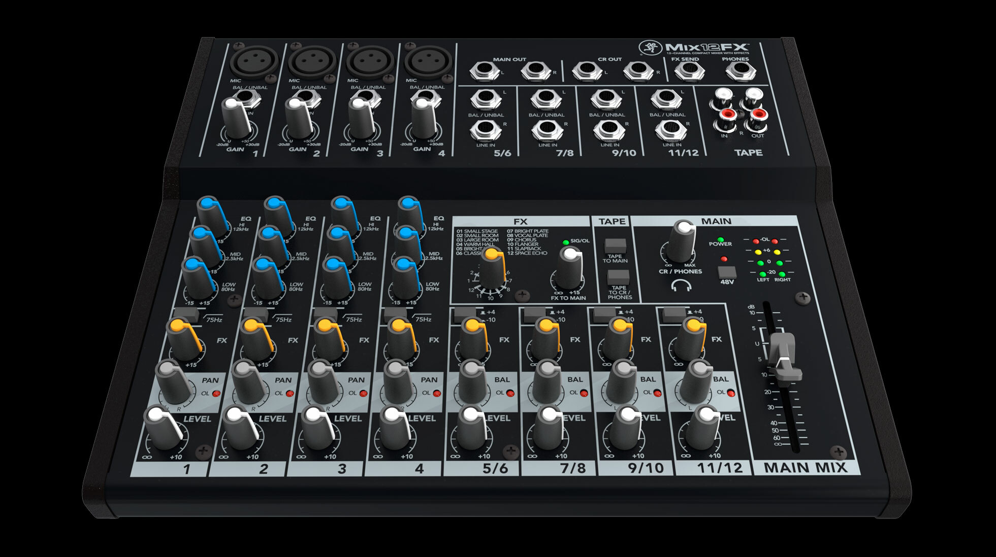 Mackie Mix12FX 12軌 Mixer 混音器 12種效果器