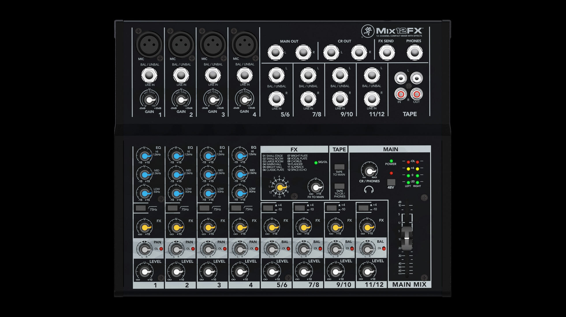 Mackie Mix12FX 12軌 Mixer 混音器 12種效果器